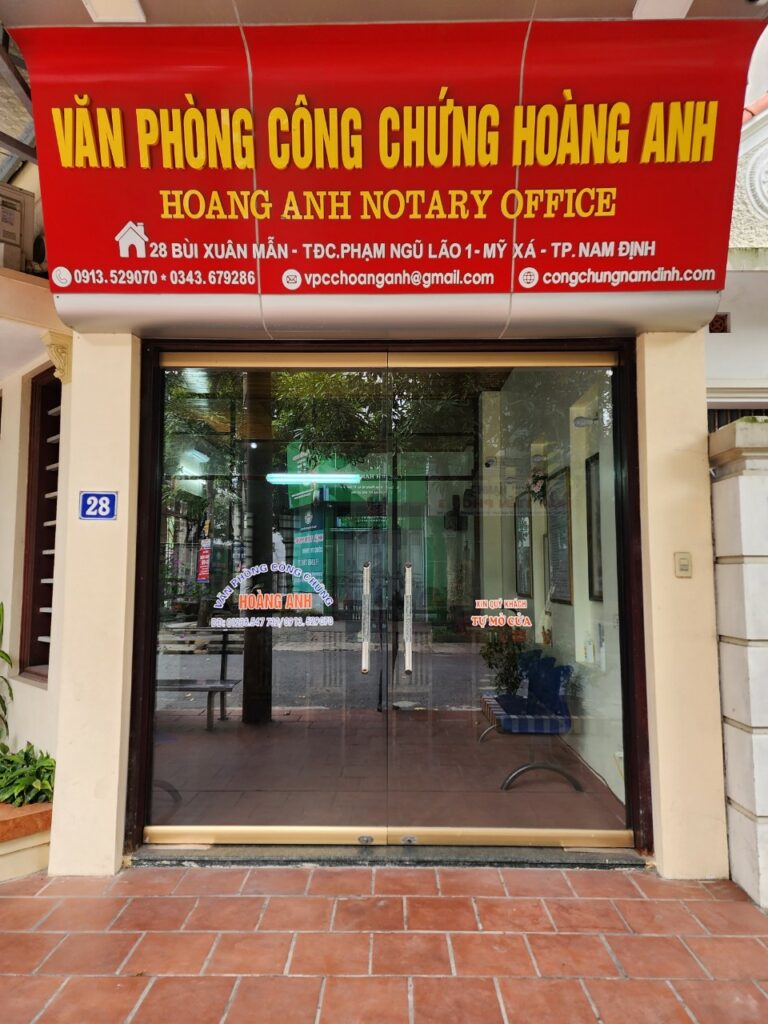Toàn cảnh Văn phòng công chứng Hoàng Anh